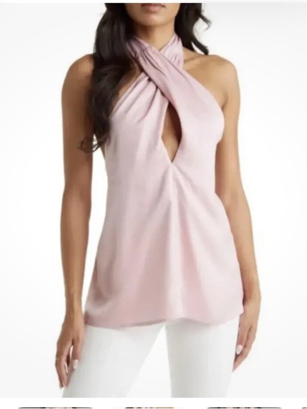 Vici Pink Twist Halter Camisole Top